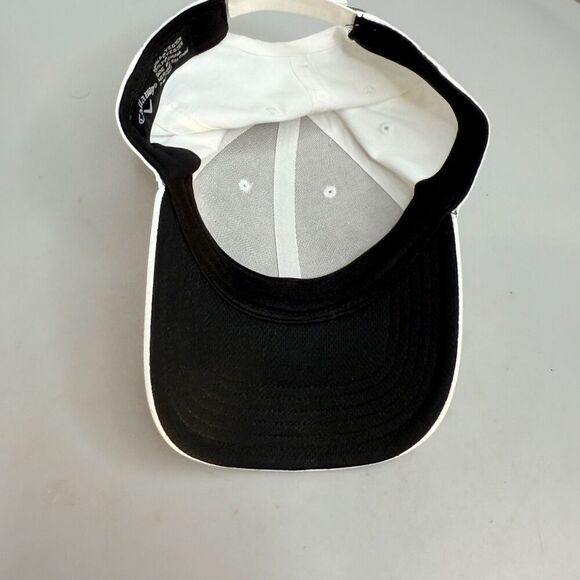 Callaway White Silver Hat Cap Other Hook &Loop Strap-Back OSFA 100% Polyester - Picture 10 of 14